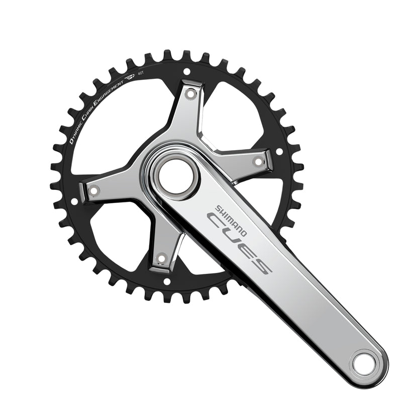 FRONT CHAINWHEEL, FC-U6030-1, CUES, FOR REAR 9/10/11-SPEED, 2-PCS FC, 172.5MM, 40T W/O CG, W/O BB PARTS, SILVER