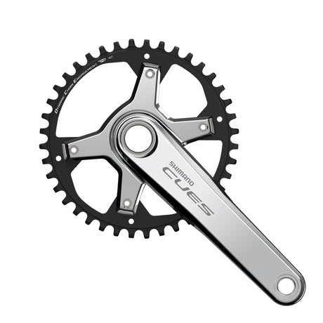 FRONT CHAINWHEEL, FC-U6030-1, CUES, FOR REAR 9/10/11-SPEED, 2-PCS FC, 170MM, 42T W/O CG, W/O BB PARTS, SILVER