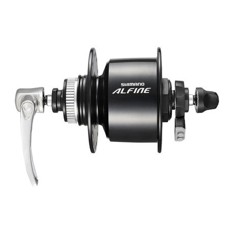 HUB DYNAMO, DH-S501, ALFINE QR-TYPE, FOR CL DISC ROTOR(W/O LOCK RING)6V3W 36H, OLD:100MM, BLACK, W/ROTOR MOUNT COVER