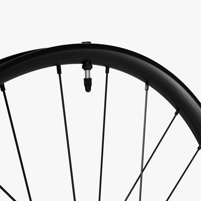 WHEEL, WH-MT620-B-27.5, F&R:24H, FOR 12S, F:15/R:12MM E-THRU, TUBELESS, OLD:110/148MM, BLACK, W/ STD STICKER, CL DISC