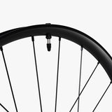 WHEEL, WH-MT620-B-27.5, F&R:24H, FOR 12S, F:15/R:12MM E-THRU, TUBELESS, OLD:110/148MM, BLACK, W/ STD STICKER, CL DISC