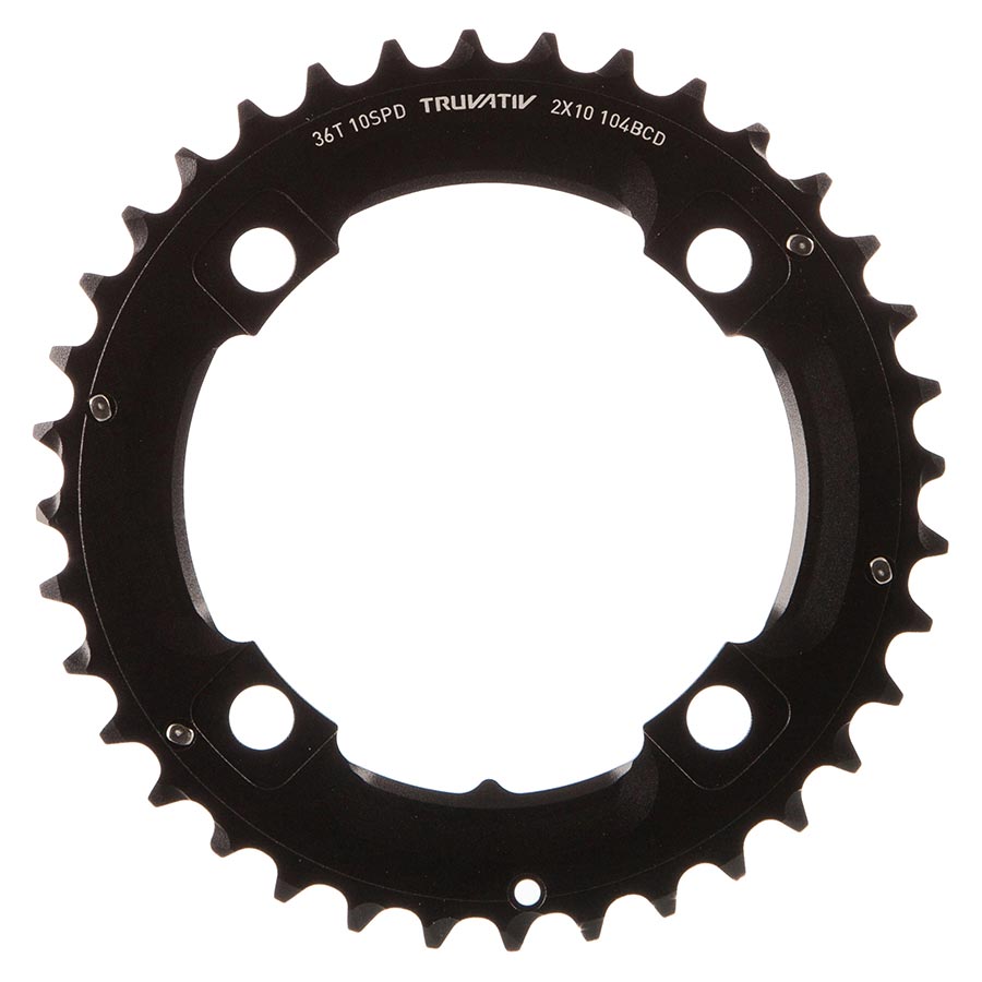 SRAM, 36T, 10 sp, BCD 104mm, 4-Bolt, Outer Chainring, For L-pin GXP, Aluminum, Black, 11.6215.188.430