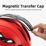 ROCKBROS Cycling MTB Road Bike Helmet Integrally Magnetic Cover Bicycle Helmet