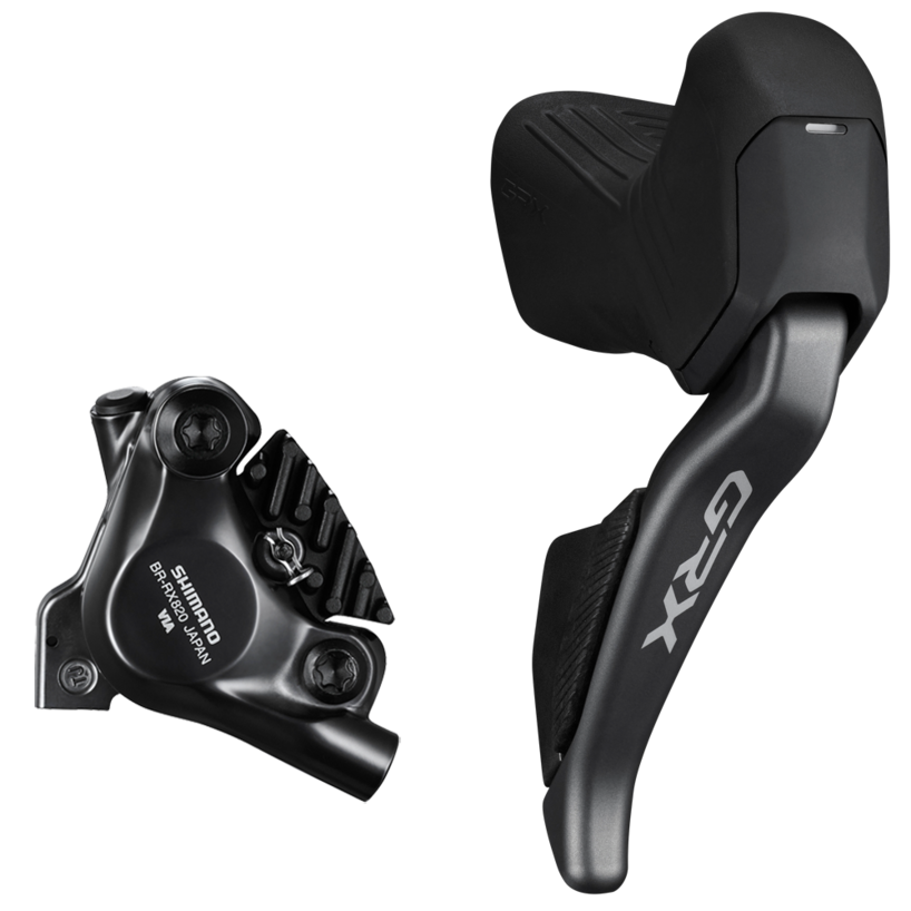 DISC BRAKE ASSEMBLED SET/J-kit DIRECT, GRX, ST-RX825 (L), BR-RX820 (F), FOR 160MM ROTOR, RESIN PAD (W/FIN), W/CONNECTER INSERT, 1000MM (SM-BH90 BLACK)