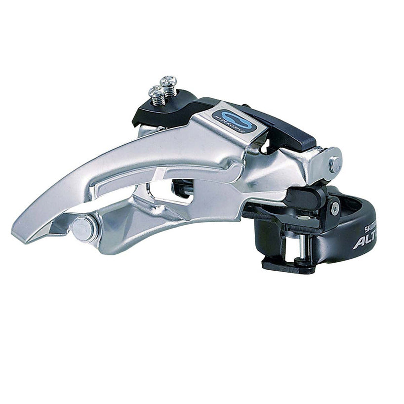 FRONT DERAILLEUR, FD-M310, TOP-SWING, DUAL-PULL, BAND-TYPE 34.9MM (W/31.8 & 28.6MM ADAPTER), FOR 42/48T, CS-ANGLE: 66-69, CL: 47.5/50MM
