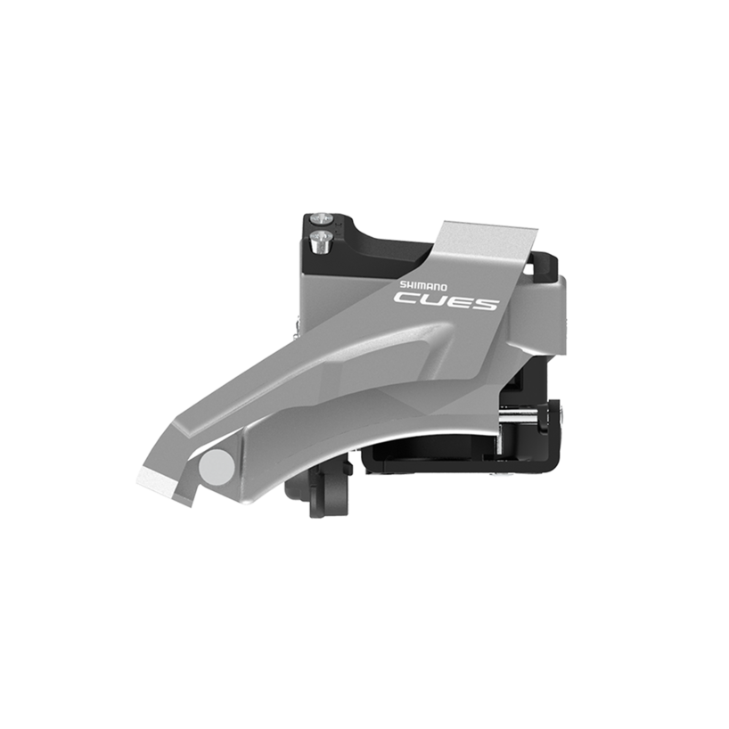 FRONT DERAILLEUR, FD-U4000-L, CUES, FOR 2X9/10, LOW CLAMP, TOP-SWING, 34.9MM BAND (W/31.8 & 28.6MM ADAPTER), CS-ANGLE: 64-69, FOR TOP GEAR: 36T/40T