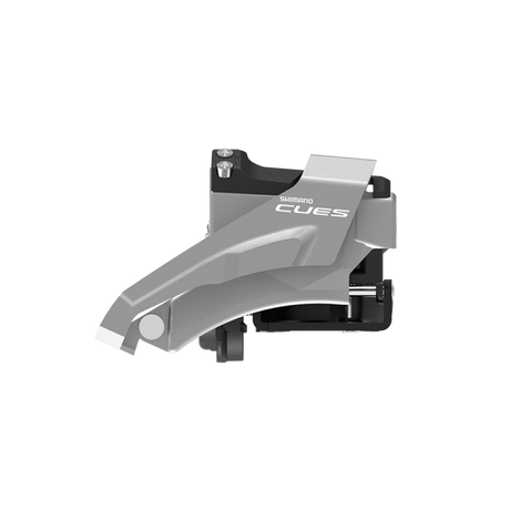 FRONT DERAILLEUR, FD-U4000-L, CUES, FOR 2X9/10, LOW CLAMP, TOP-SWING, 34.9MM BAND (W/31.8 & 28.6MM ADAPTER), CS-ANGLE: 64-69, FOR TOP GEAR: 36T/40T
