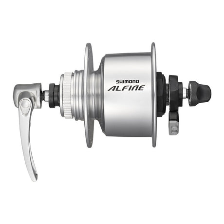 HUB DYNAMO, DH-S501, ALFINE QR-TYPE, FOR CL DISC ROTOR(W/O LOCK RING)6V3W 36H, OLD:100MM, SILVER, W/ROTOR MOUNT COVER