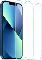 2 Pack Screen Protector for iPhone 13  Tempered Glass, Anti Scratch, Bubble Free