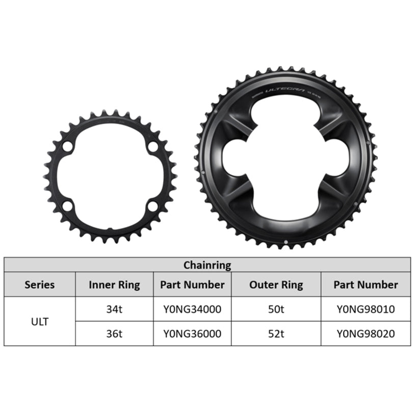 FRONT CHAINWHEEL, FC-R8100-P, ULTEGRA, FOR REAR 12-SPEED, HOLLOWTECH 2, 165MM, W/O CHAINRING, W/CHAINRING FIXING BOLT, W/O BB, W/TL-FC40, W/EW-EC300