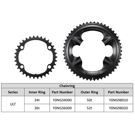 FRONT CHAINWHEEL, FC-R8100-P, ULTEGRA, FOR REAR 12-SPEED, HOLLOWTECH 2, 165MM, W/O CHAINRING, W/CHAINRING FIXING BOLT, W/O BB, W/TL-FC40, W/EW-EC300