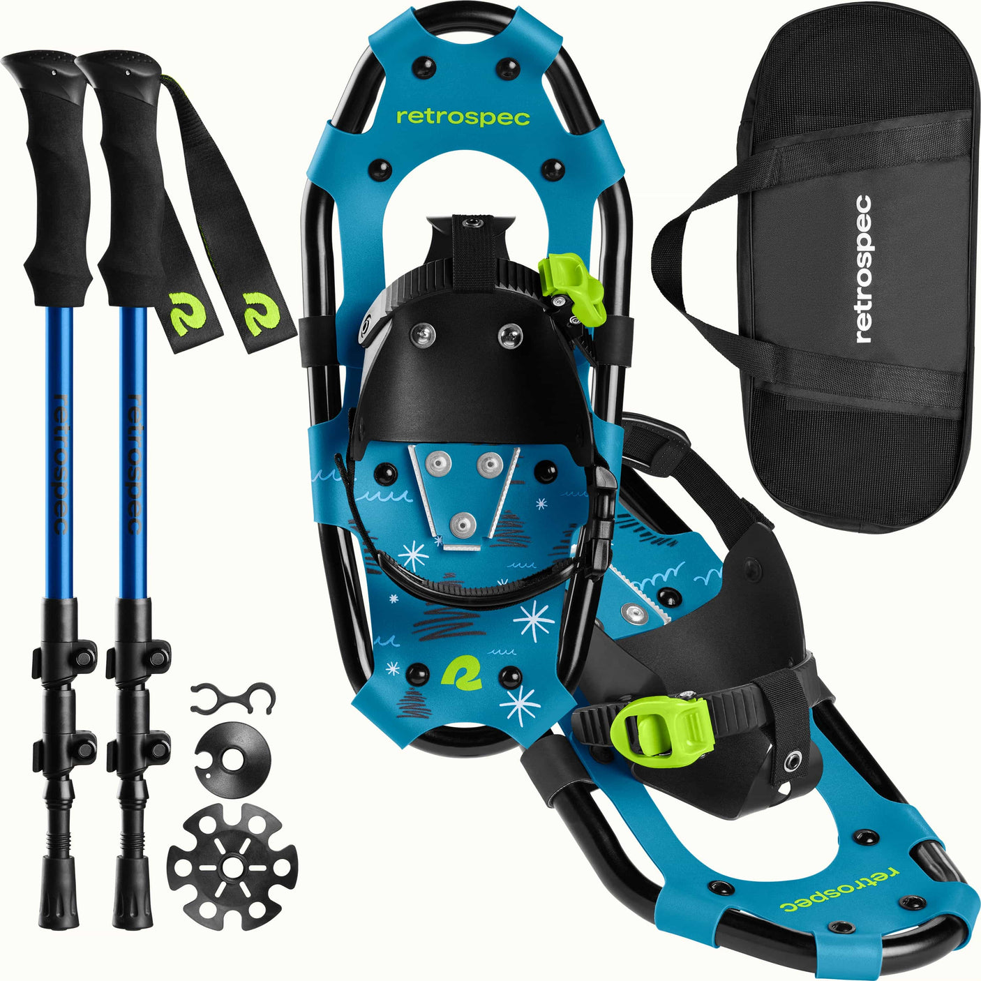 Drifter Kids Snowshoe Bundle With Trekking Poles