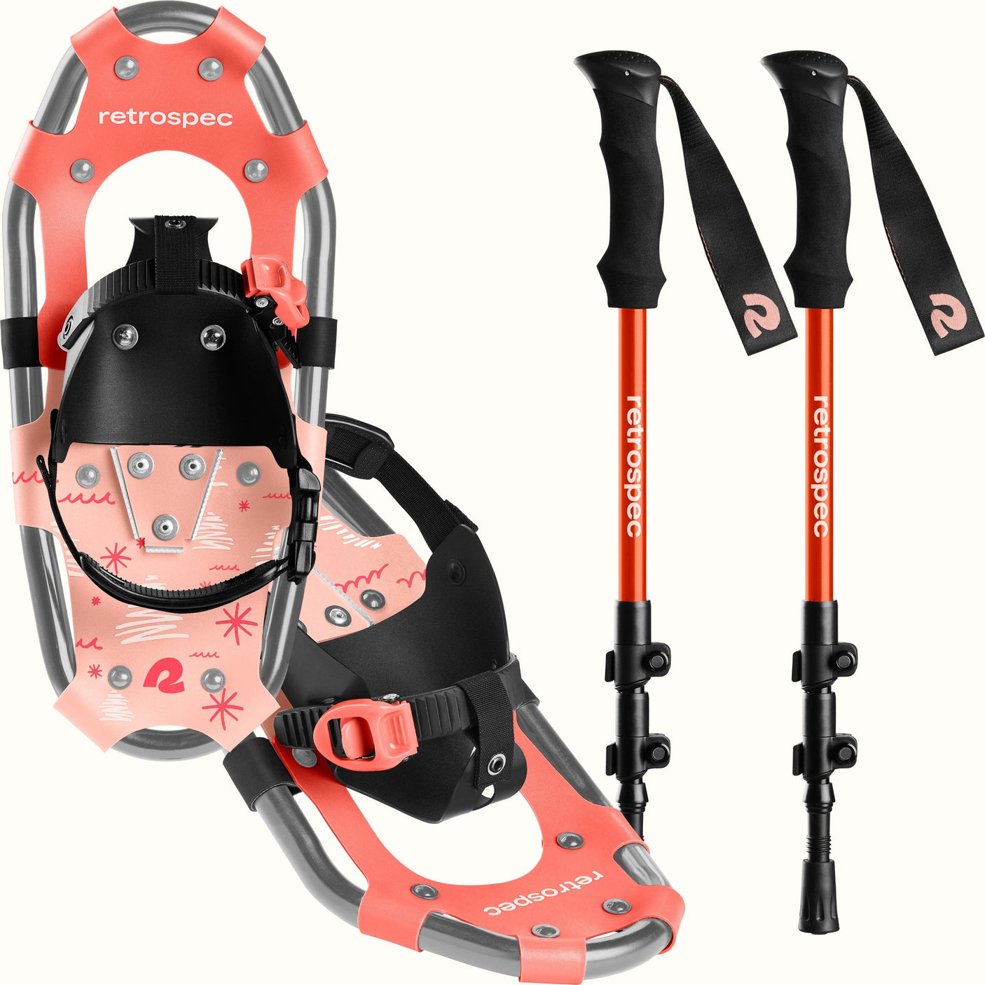 Drifter Kids Snowshoe Bundle With Trekking Poles