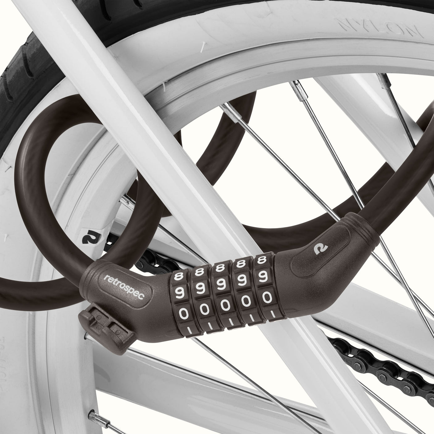 Grizzly Plus Integrated Combo Cable Bike Lock - 12mm