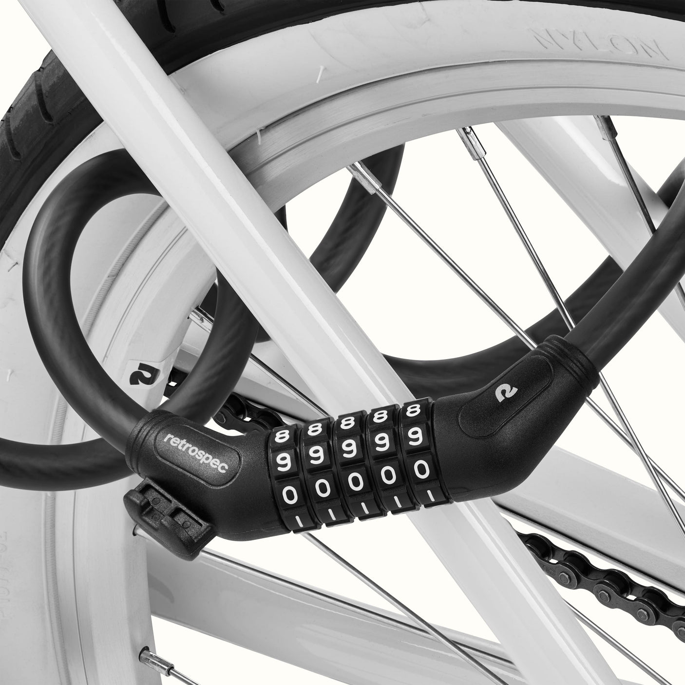 Grizzly Plus Integrated Combo Cable Bike Lock - 12mm