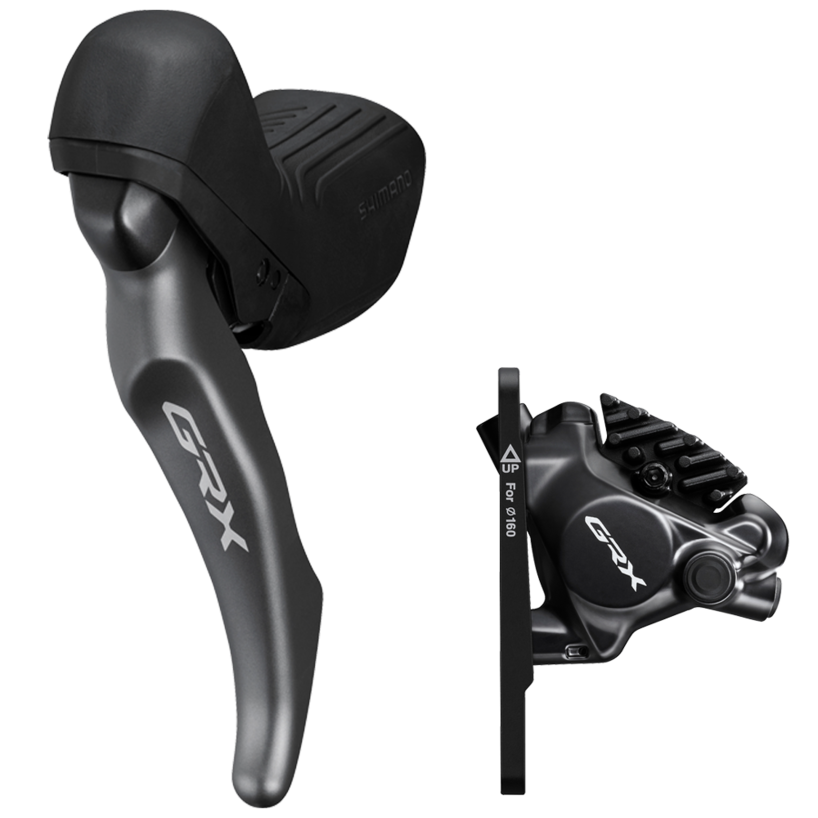 DISC BRAKE ASSEMBLED SET/J-KIT DIRECT, GRX, BL-RX820(L), BR-RX820(F), FOR 160MM ROTOR, RESIN PAD (W/FIN), W/CONNECTER INSERT, 1000MM (SM-BH90 BLACK)