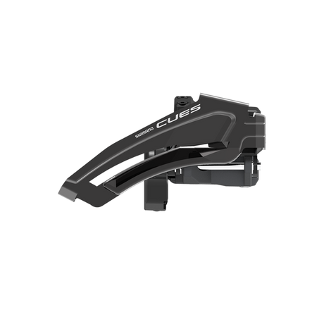 FRONT DERAILLEUR, FD-U8010-L, CUES, FOR 2X10/11, LOW CLAMP, TOP-SWING, 34.9MM BAND (W/31.8 & 28.6MM ADAPTER), CS-ANGLE: 63-68, FOR TOP GEAR: 46T, CL: 48.8MM
