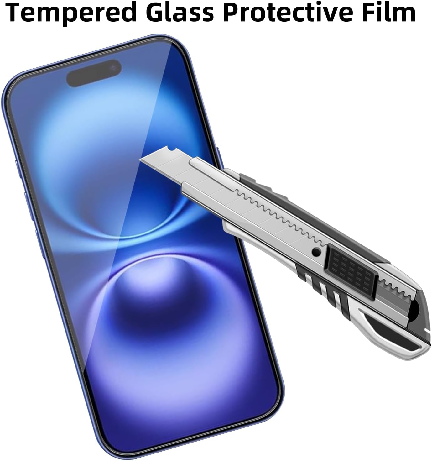 2 Pack Glass Screen Protector Compatible for  iPhone 15 [9H Hardness]-HD Screen Tempered Glass, Scratch Resistant, Easy Install  Bubble Free