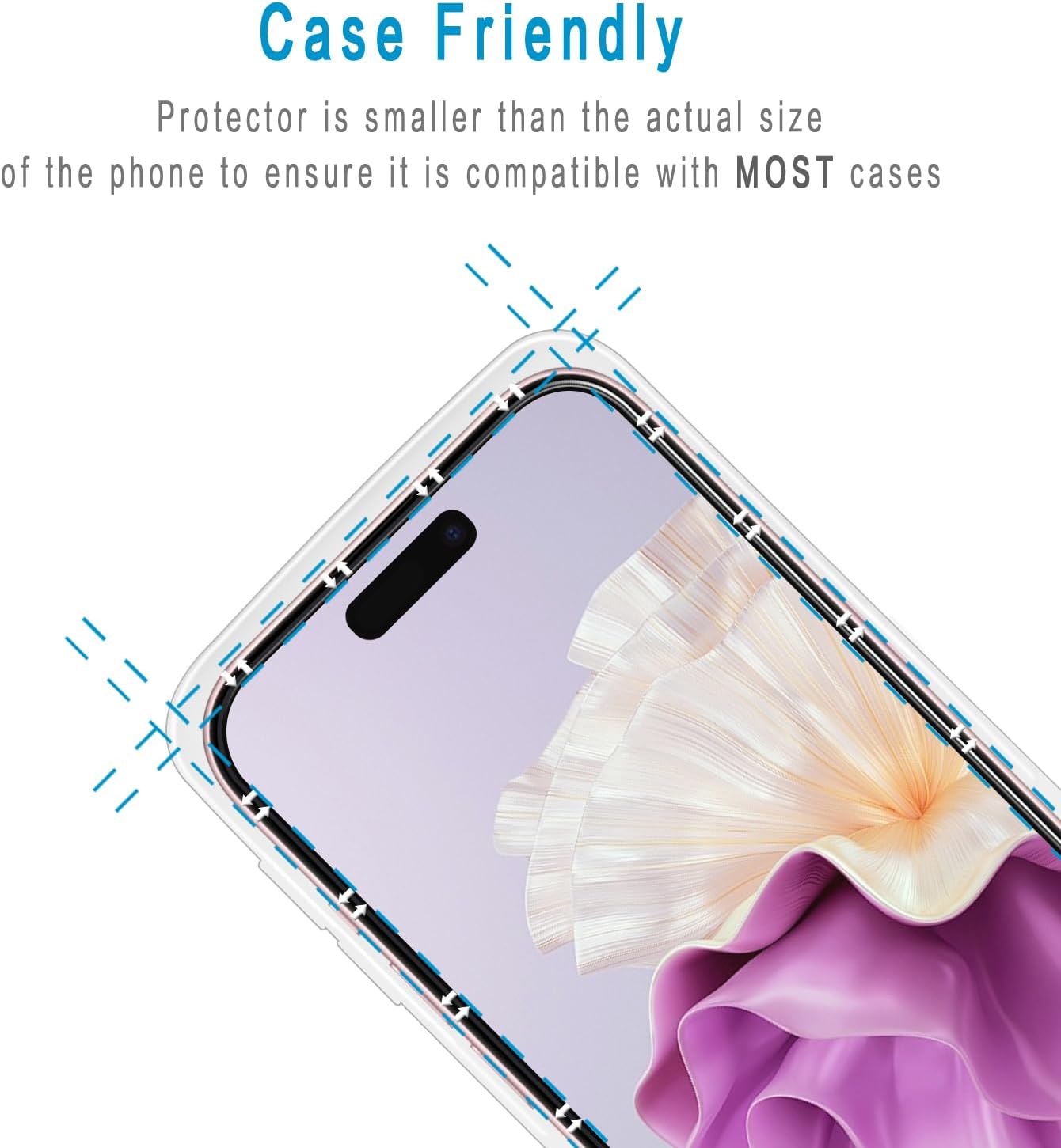 2 Pack Screen Protector for iPhone 16 Plus 6.7 inch Tempered Glass Full Coverage, Anti Scratch, Bubble Free
