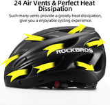 ROCKBROS Lightweight Cycling Helmet with Removable Goggles Sun Visor