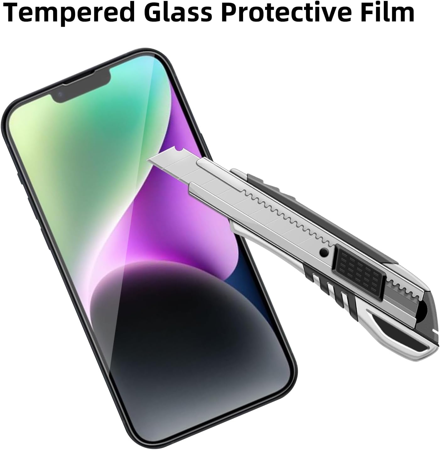 2 Pack Glass Screen Protector Compatible with iPhone 14 Pro Max [9H Hardness]-HD Screen Tempered Glass, Scratch Resistant,Easy Install