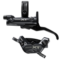 DISC BRAKE ASSEMBLED SET/J-kit, DEORE XT, BL-M8200(L), BR-M8220(F), W/O ADAPTER, METAL PAD(W/FIN), 1000MM HOSE (SM-BH90-SBM BLACK), W/CONNECTER INSERT