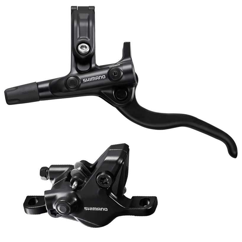 DISC BRAKE ASSEMBLED SET/J-kit, BL-M4100(R), BR-MT410(R), BLACK, W/O ADAPTER, RESIN PAD (W/O FIN), 1700MM HOSE (SM-BH59-SS BLACK), W/CONNECTER INSERT