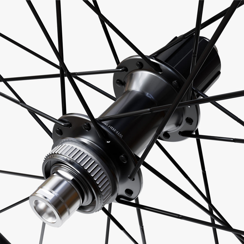 WHEEL, WH-RS710-C46-TL, REAR, 24H, FOR 11/12S, OLD:142MM, R:12MM E-THRU, TUBELESS, BLACK, W/TUBELESS TAPE, FOR CL DISC