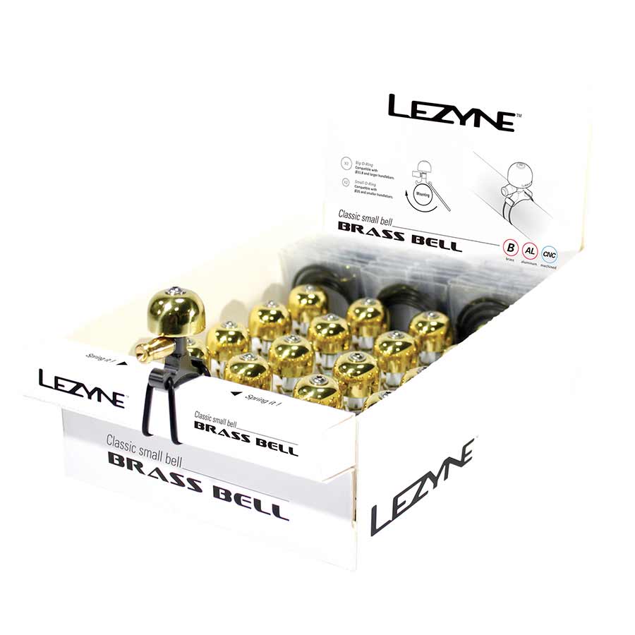 Lezyne, Classic Brass, Bell, Black/Black, Small, 16pcs