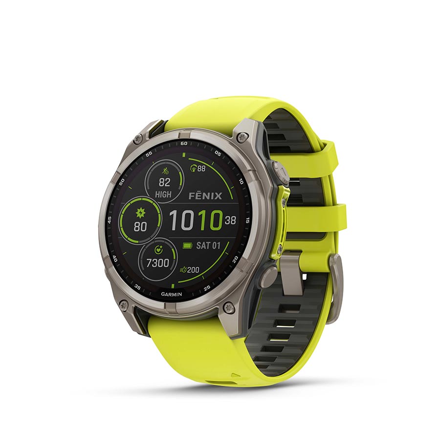 Garmin, fenix 8 Solar Sapphire 47mm, Watch, Watch Color: Grey, Wristband: Black/ Pebble Gray - Silicone