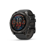 Garmin, fenix 8 AMOLED Sapphire 51mm, Watch, Watch Color: Titanium, Wristband: Orange/ Graphite - Silicone
