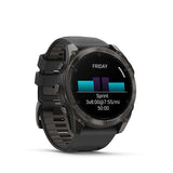 Garmin, fenix 8 AMOLED Sapphire 51mm, Watch, Watch Color: Titanium, Wristband: Orange/ Graphite - Silicone