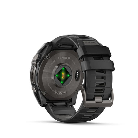 Garmin, fenix 8 AMOLED Sapphire 51mm, Watch, Watch Color: Titanium, Wristband: Orange/ Graphite - Silicone