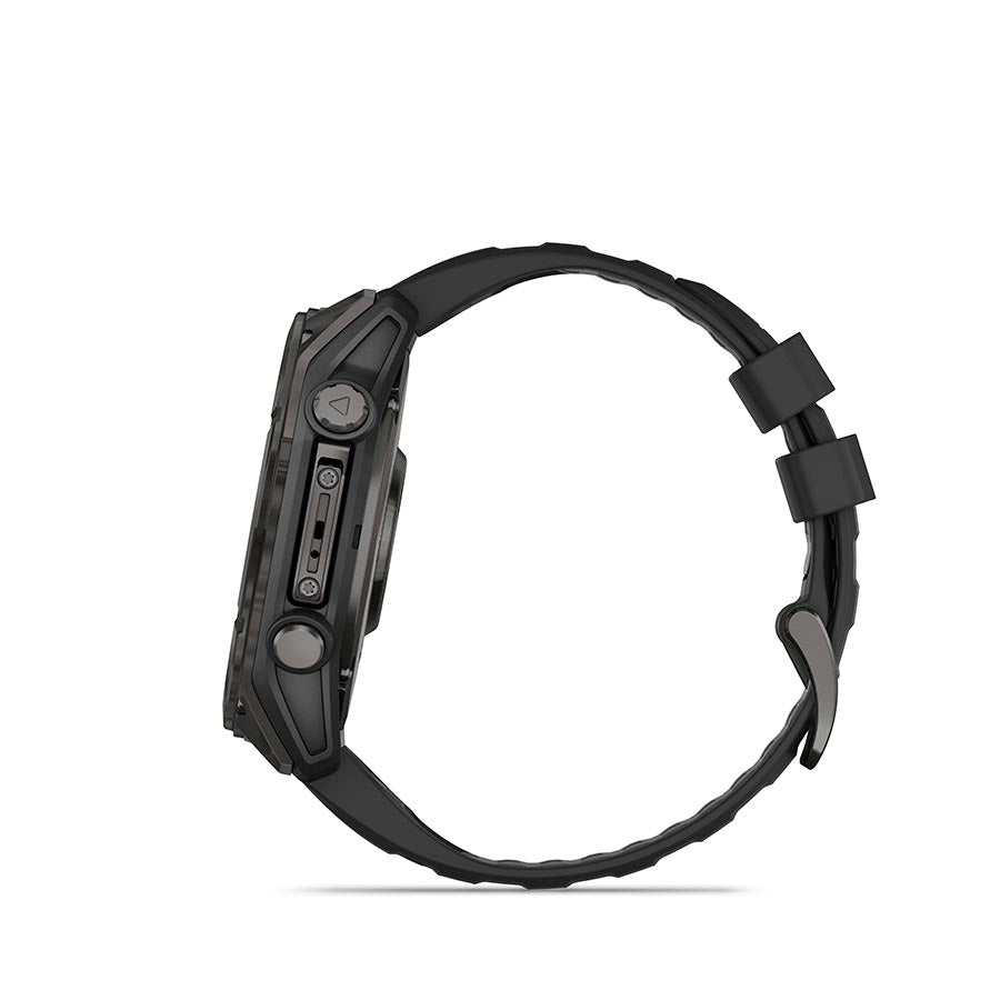 Garmin, fenix 8 AMOLED Sapphire 51mm, Watch, Watch Color: Titanium, Wristband: Orange/ Graphite - Silicone