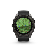 Garmin, fenix 8 AMOLED Sapphire 51mm, Watch, Watch Color: Titanium, Wristband: Orange/ Graphite - Silicone