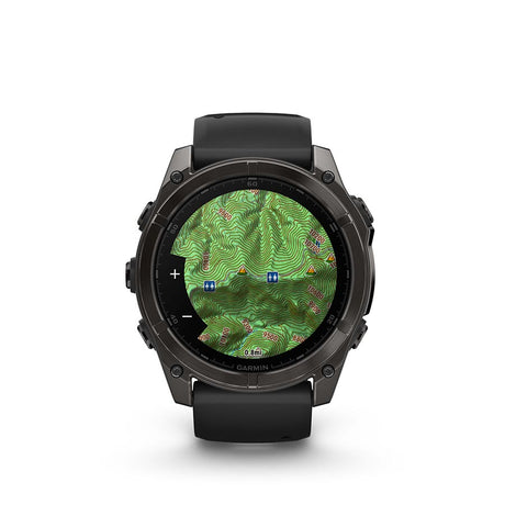 Garmin, fenix 8 AMOLED Sapphire 51mm, Watch, Watch Color: Titanium, Wristband: Orange/ Graphite - Silicone
