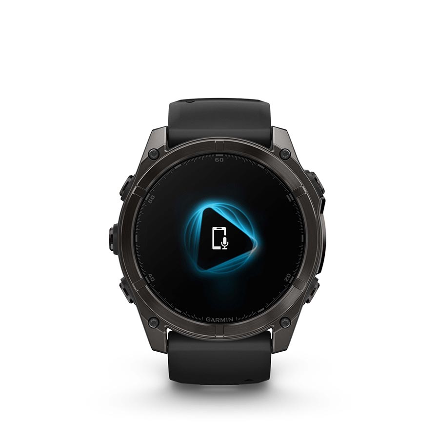 Garmin, fenix 8 AMOLED Sapphire 51mm, Watch, Watch Color: Titanium, Wristband: Orange/ Graphite - Silicone