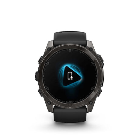 Garmin, fenix 8 AMOLED Sapphire 51mm, Watch, Watch Color: Titanium, Wristband: Orange/ Graphite - Silicone