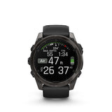 Garmin, fenix 8 AMOLED Sapphire 51mm, Watch, Watch Color: Titanium, Wristband: Orange/ Graphite - Silicone