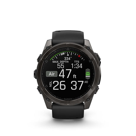 Garmin, fenix 8 AMOLED Sapphire 51mm, Watch, Watch Color: Titanium, Wristband: Orange/ Graphite - Silicone