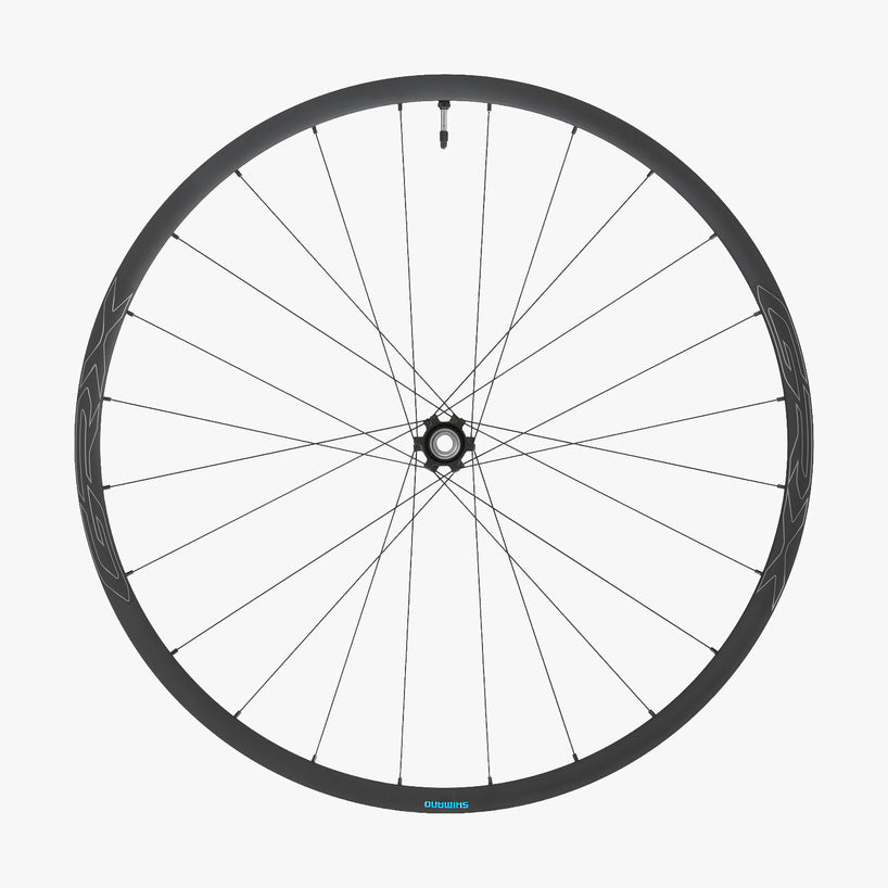 WHEEL, WH-RX570-650B, FRONT, 24H, OLD:100MM, F:12MM E-THRU, TUBELESS, BLACK, CL DISC