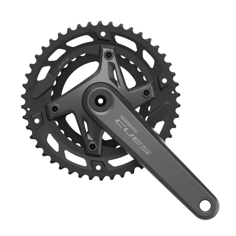 FRONT CHAINWHEEL, FC-U6000-2, CUES, FOR REAR 9/10-SPEED, 2-PCS FC, 170MM, 46-30T W/O CG, W/O BB PARTS, CHAIN CASE COMPATIBLE