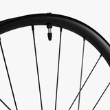WHEEL, WH-MT620-B-29, F&R:24H, FOR 12S, F:15/R:12MM E-THRU, TUBELESS, OLD:110/148MM, BLACK, W/ STD STICKER, CL DISC