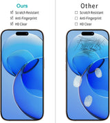 2 Pack Screen Protector for iPhone 16 Pro Max Tempered Glass Full Coverage, Anti Scratch, Bubble Free
