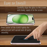 2 Pack Screen Protector for iPhone 15 Plus, 6.7 inch, Tempered Glass, Dynamic Island Compatible, Case Friendly, Not for iPhone 16 Pro Max 6.9 Inch