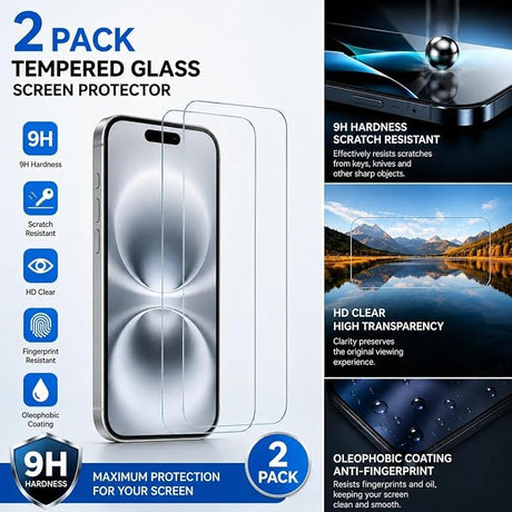 2 Pack Glass Elite Screen Protector - Made for Apple iPhone 11 Pro Max and Xs Max- Case Friendly Screen - InvisibleShield - Impact & Scratch Protection