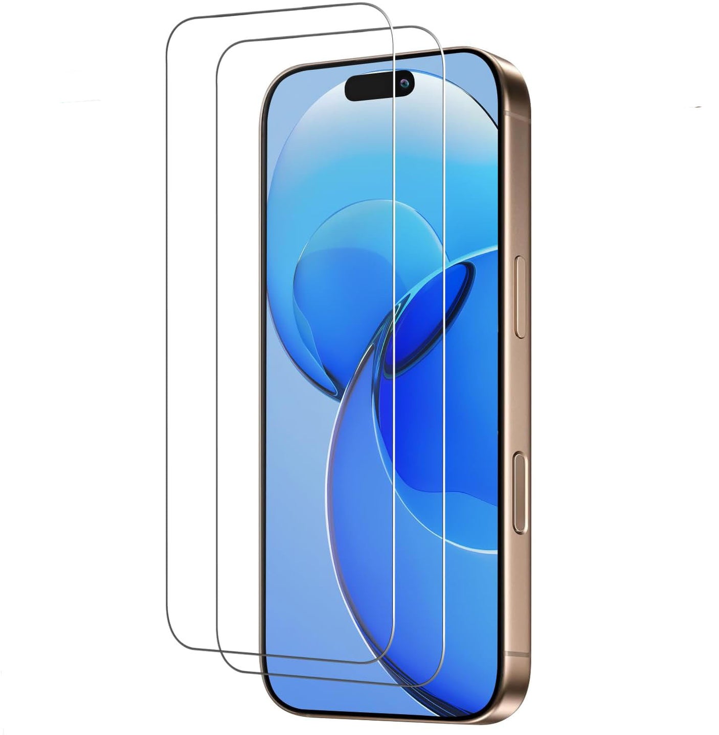 2 Pack Screen Protector for iPhone 16 Pro Max Tempered Glass Full Coverage, Anti Scratch, Bubble Free