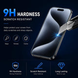 2 Pack Screen Protector for iPhone 13  Tempered Glass, Anti Scratch, Bubble Free