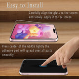 2 Pack Screen Protector for iPhone 16 6.1 inch Tempered Glass Full Coverage, Anti Scratch, Bubble Free