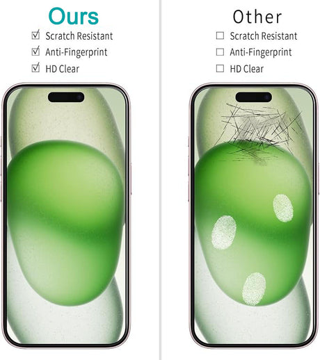 2 Pack Screen Protector for iPhone 15 Plus, 6.7 inch, Tempered Glass, Dynamic Island Compatible, Case Friendly, Not for iPhone 16 Pro Max 6.9 Inch